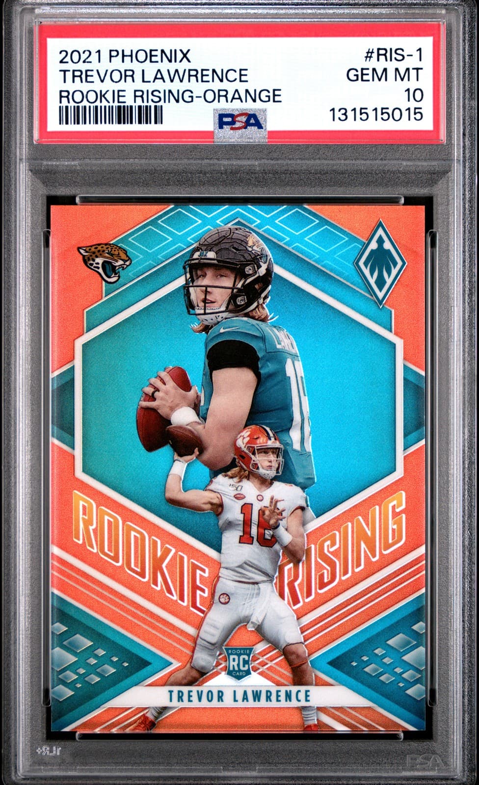 Trevor Lawrence Panini Phoenix Rookie Rising #RIS1 Orange