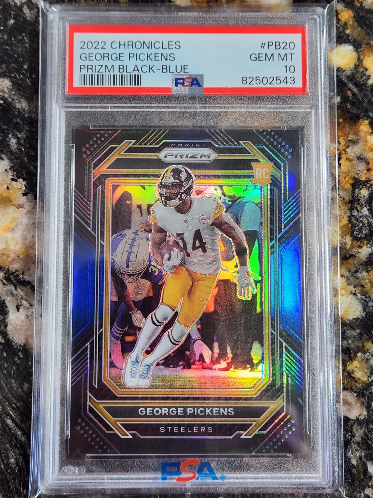 George Pickens Panini Chronicles Prizm Black #PB20 Blue