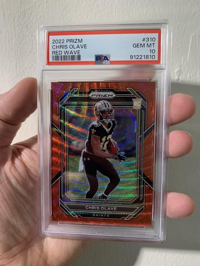 Chris Olave Panini Prizm #310 Red Wave