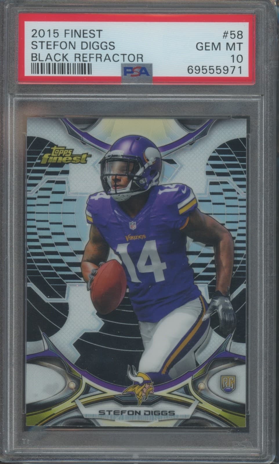 Stefon Diggs Finest #58 Black Refractor