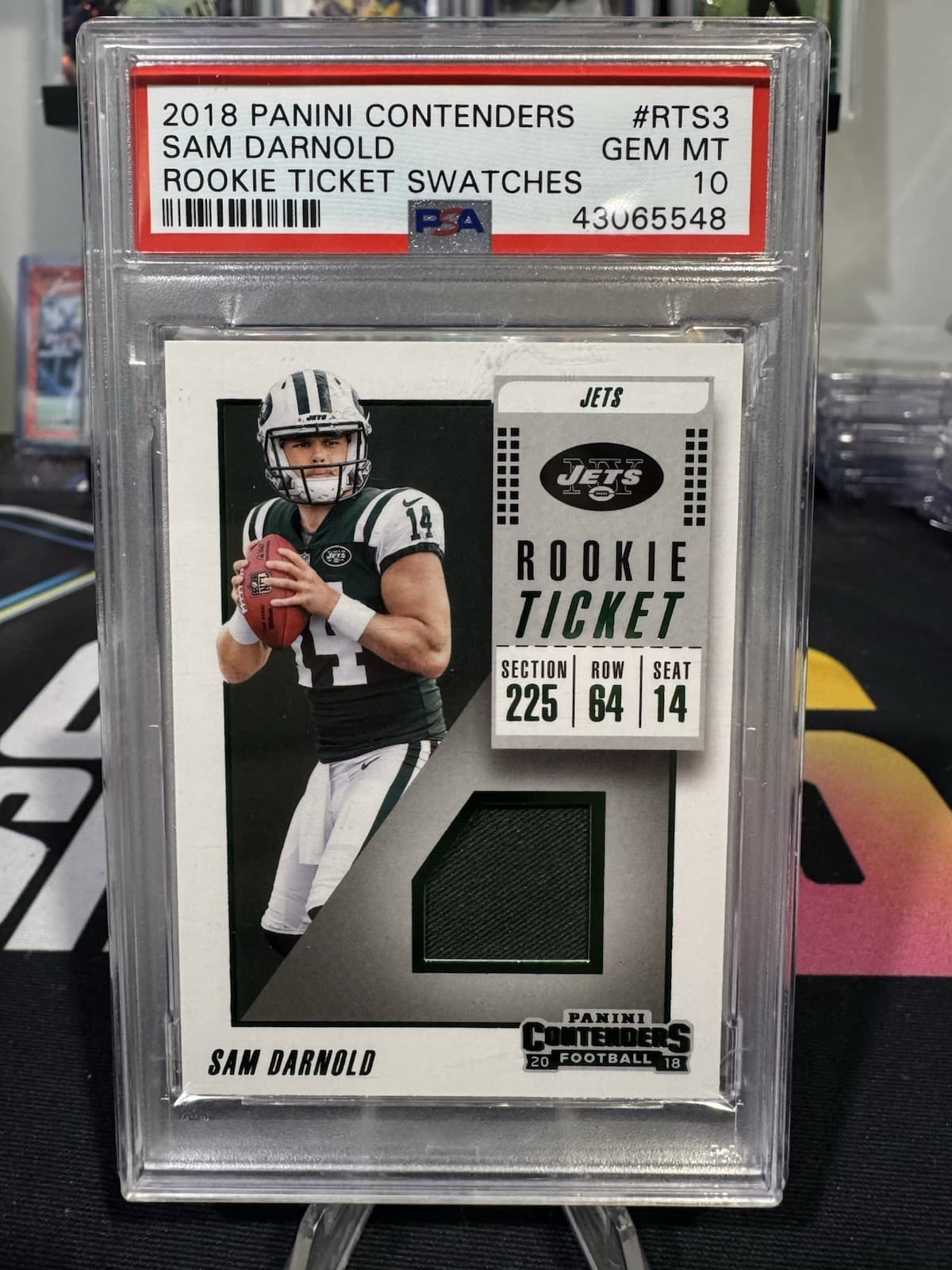 Sam Darnold Panini Contenders Rookie Ticket Swatches #RTS3 Vertical