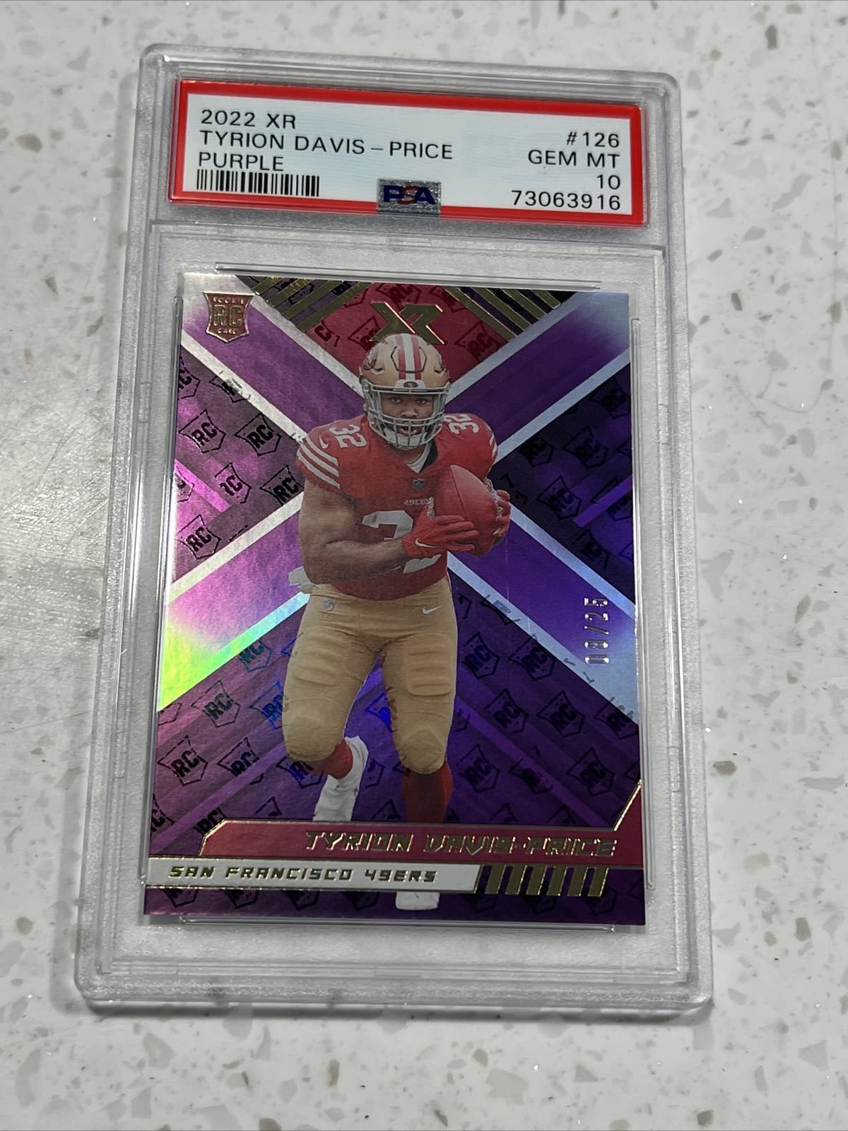 Tyrion Davis-Price Panini XR #126 Purple