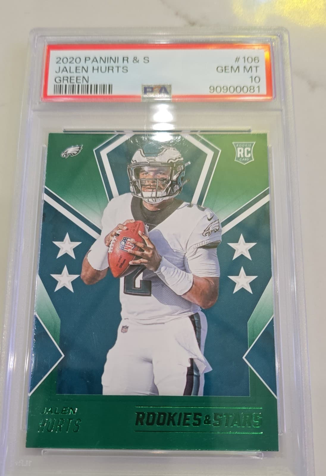 Jalen Hurts Panini Rookies & Stars #106 Green