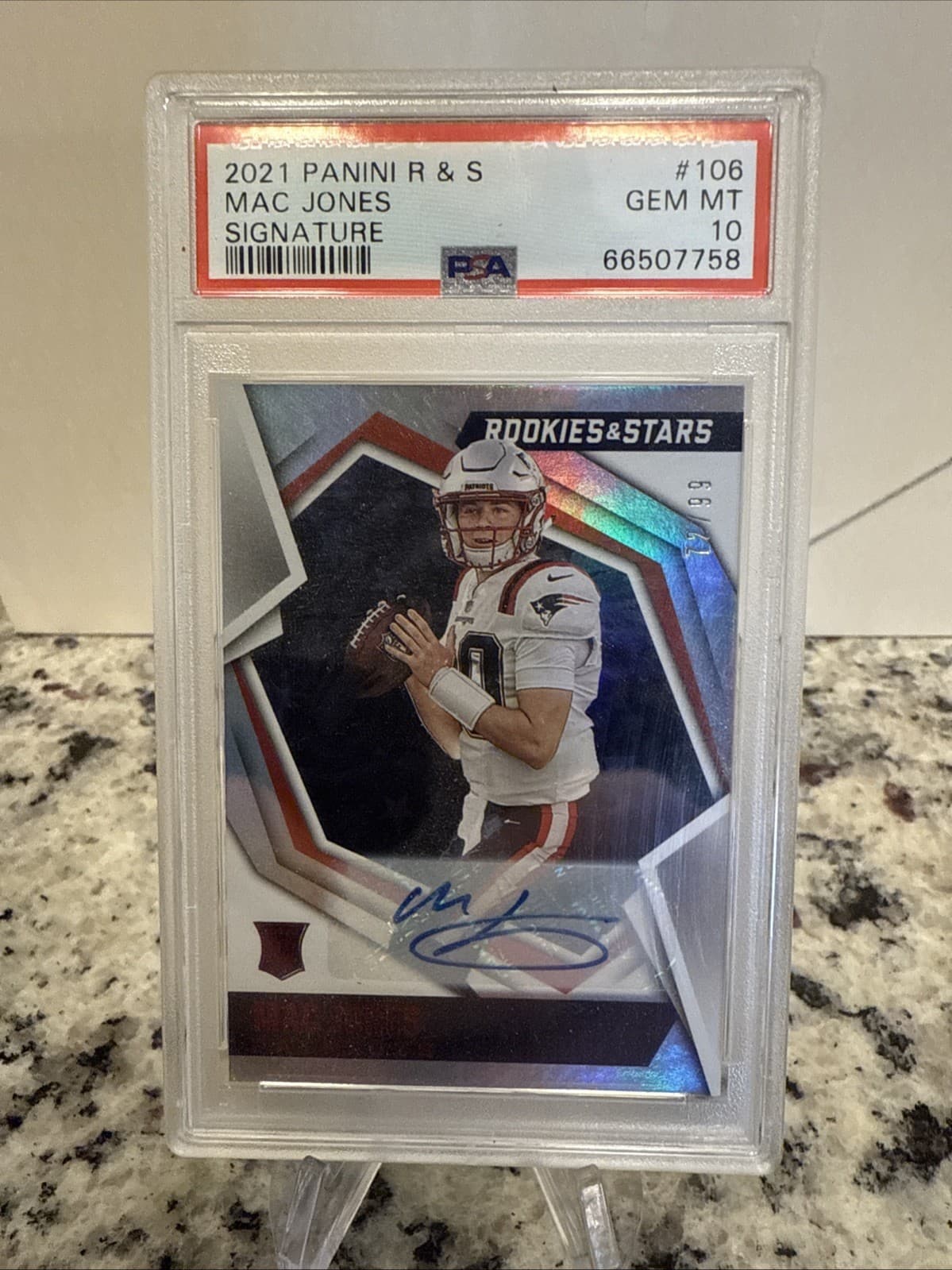 Mac Jones Panini Rookies & Stars #106 Signature