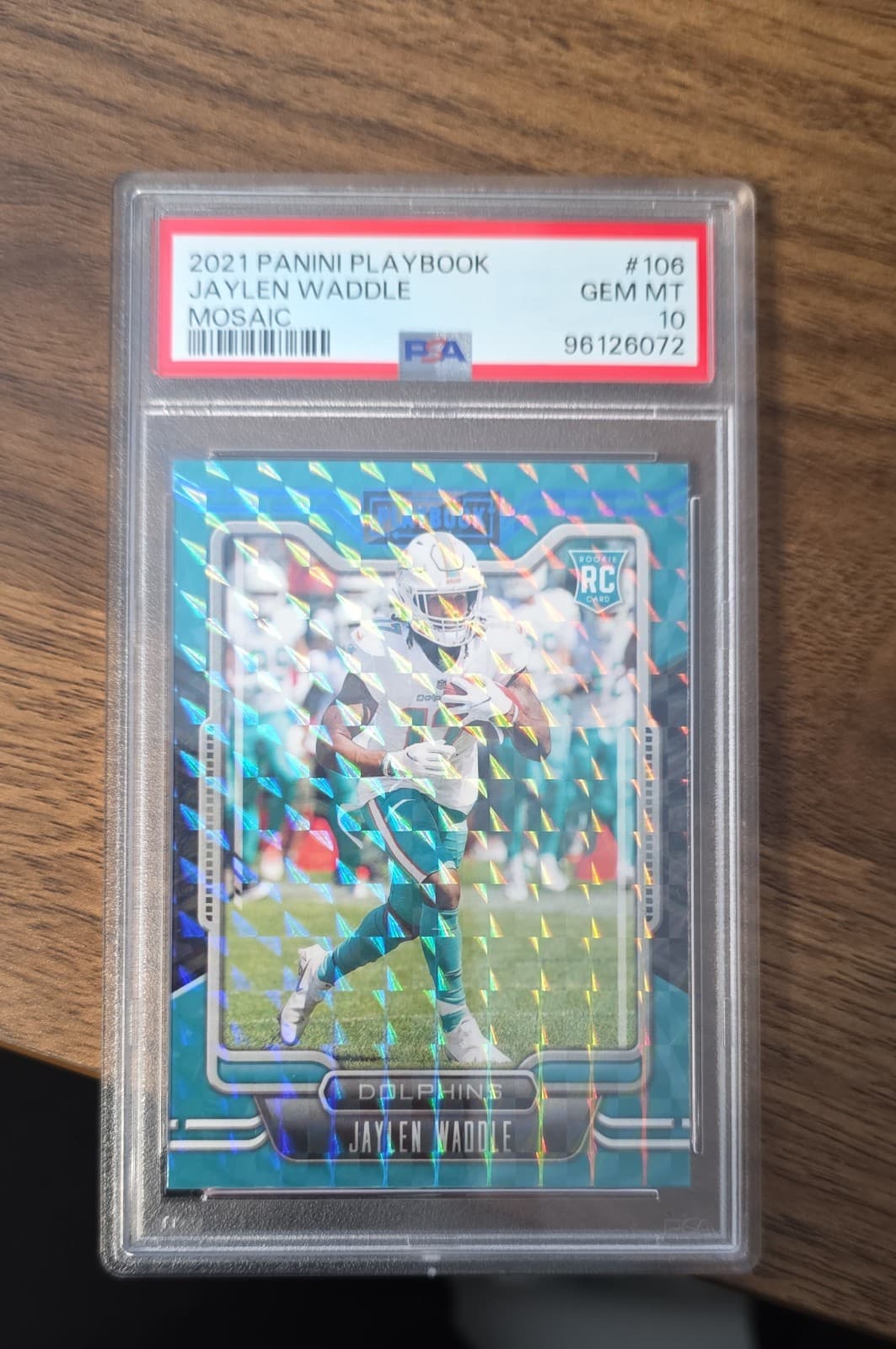 Jaylen Waddle Panini Playbook #106 Mosaic