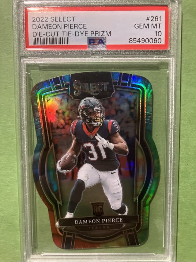 Dameon Pierce Panini Select #261 Die-Cut Tie-Dye Prizm