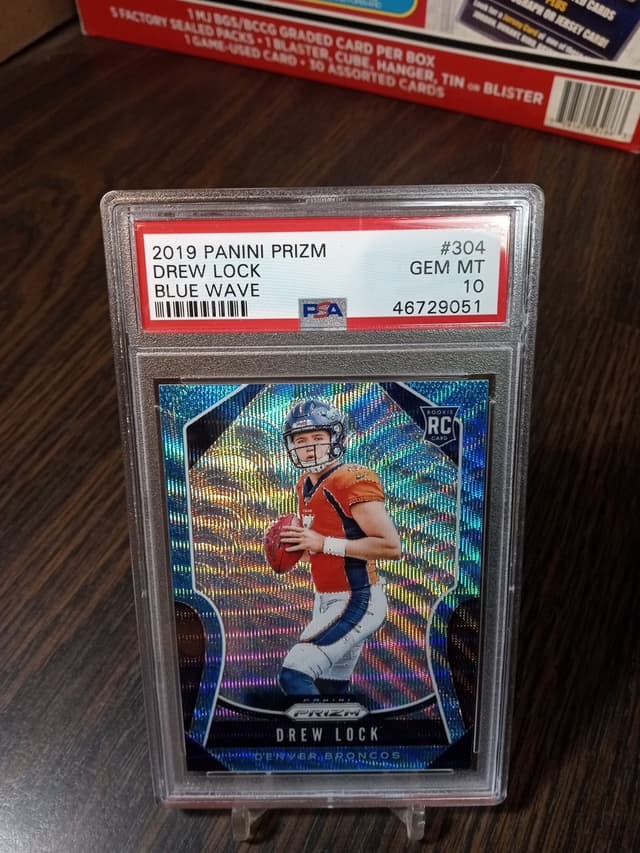 Drew Lock Panini Prizm #304 Blue Wave