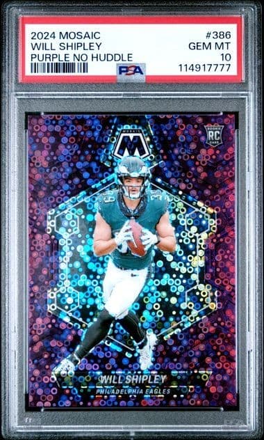 Will Shipley Panini Mosaic #386 Purple No Huddle