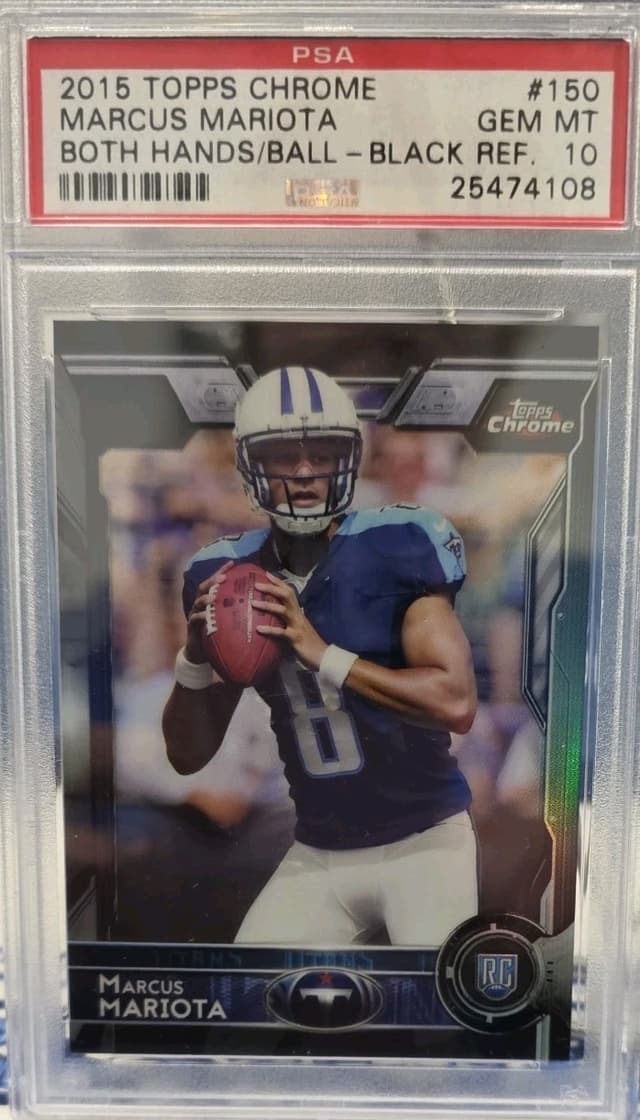 Marcus Mariota Topps Chrome Mini #150 Black Refractor