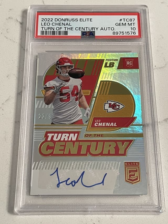 Leo Chenal Panini Donruss Elite Turn of the Century Autographs #TC87 Base
