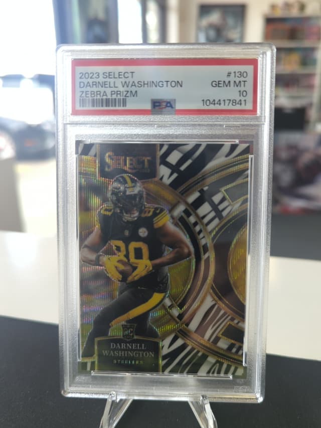 Darnell Washington Panini Select #130 Zebra Prizm