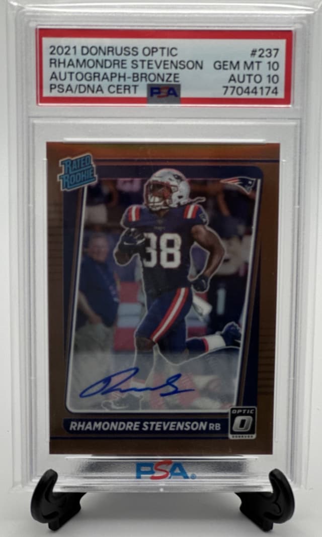 Rhamondre Stevenson Panini Donruss Optic #237 Bronze