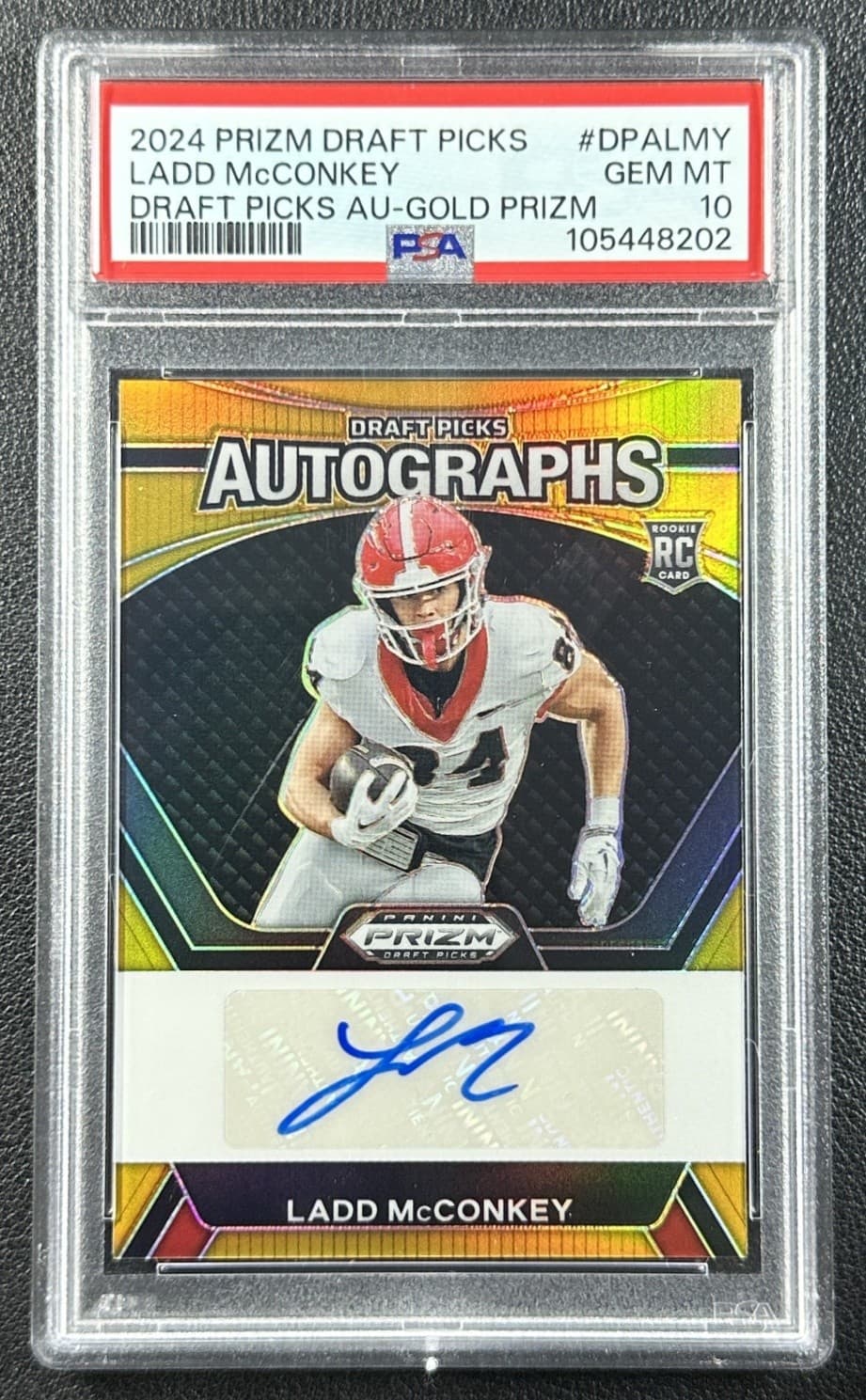 Ladd McConkey Panini Prizm Draft Picks Draft Picks Autographs #DPALMY Gold Prizm