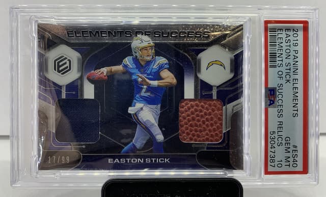 Easton Stick Panini Elements Elements of Success Relics #ES40 Base