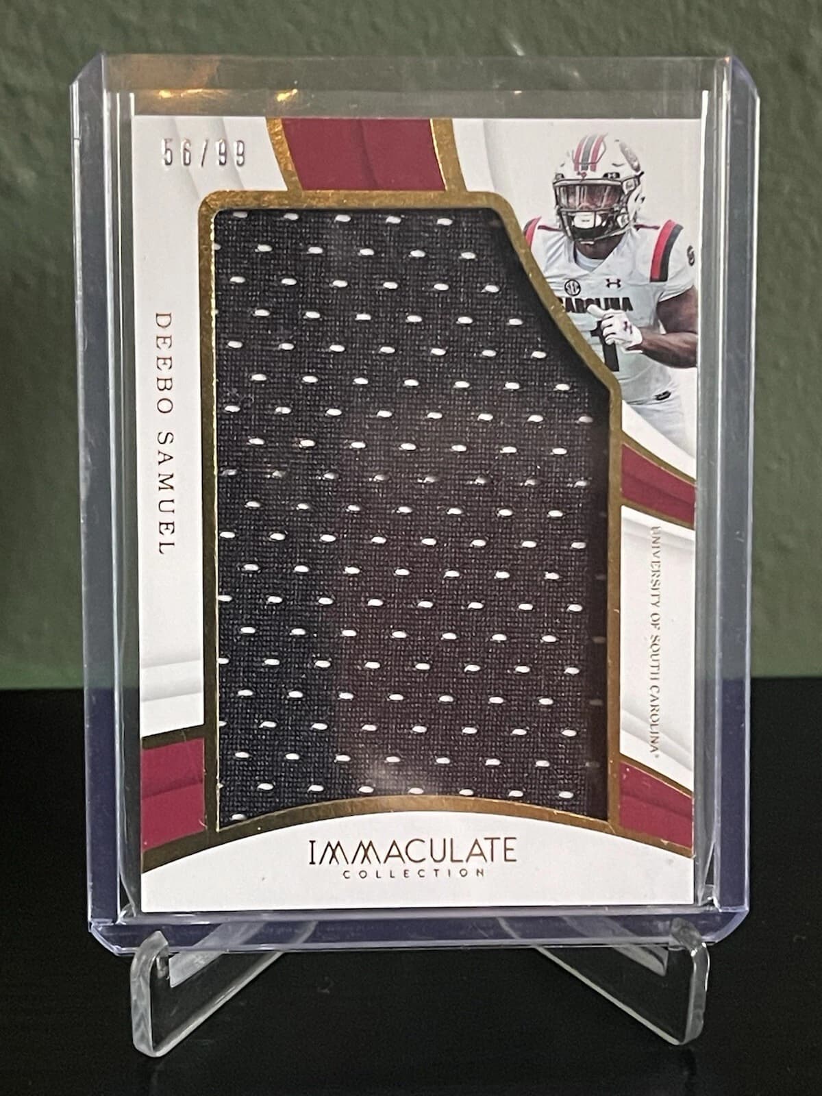 Deebo Samuel Panini Immaculate Collection Collegiate Immaculate Jumbos Relic #11 Base