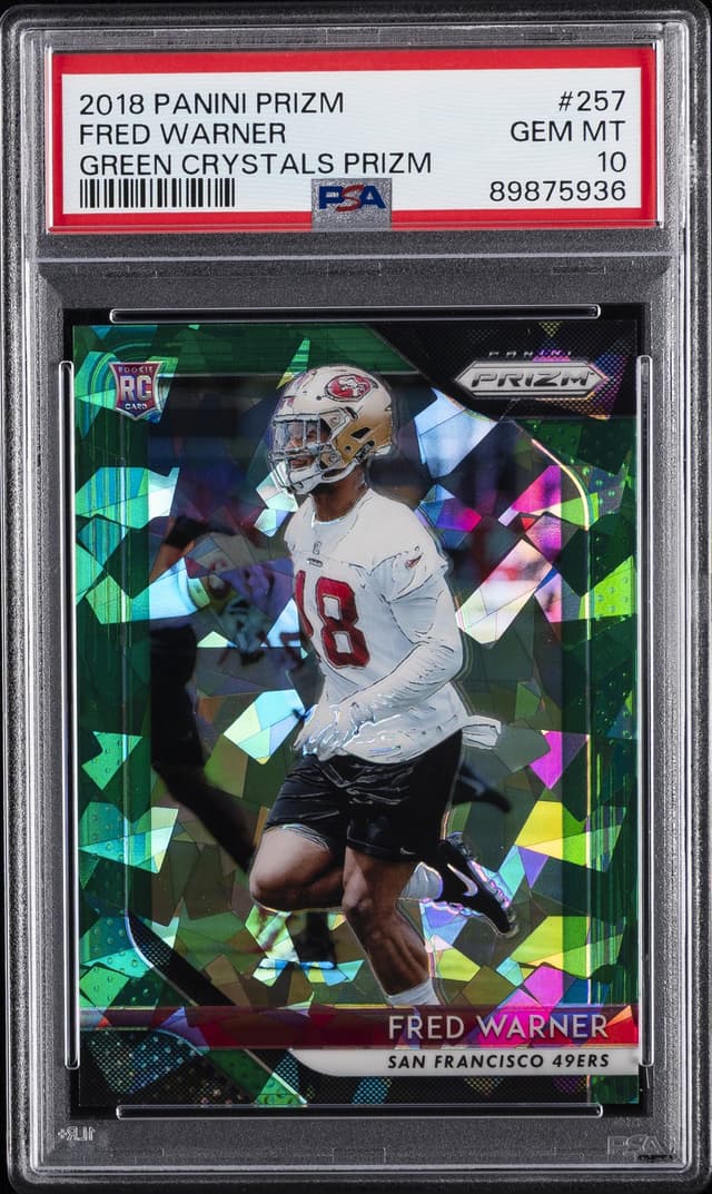 Fred Warner Panini Prizm #257 Green Crystals Prizm