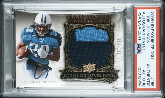 Chris Johnson UD Exquisite Collection #156 Autograph