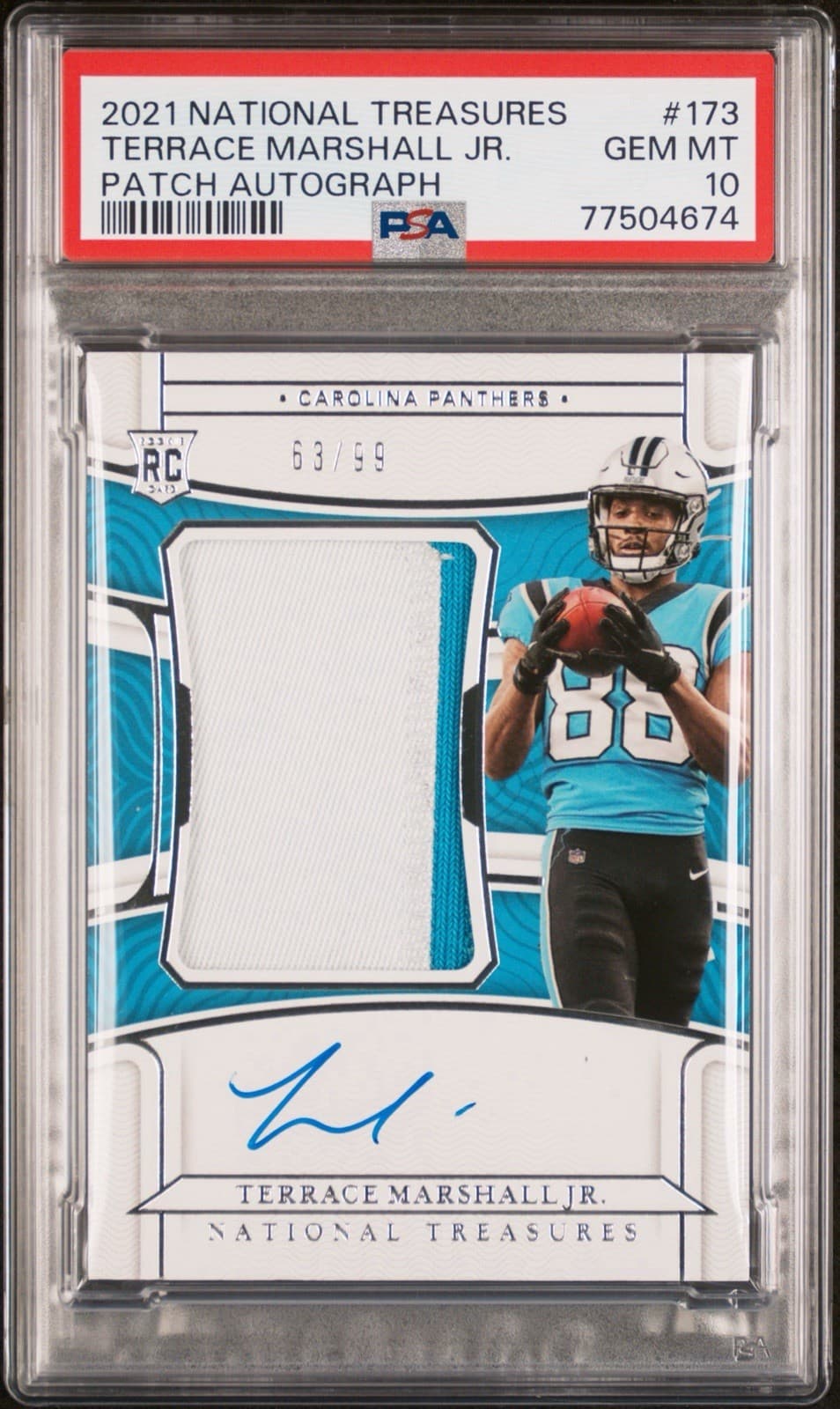 Terrace Marshall Jr. Panini National Treasures #173 Autograph