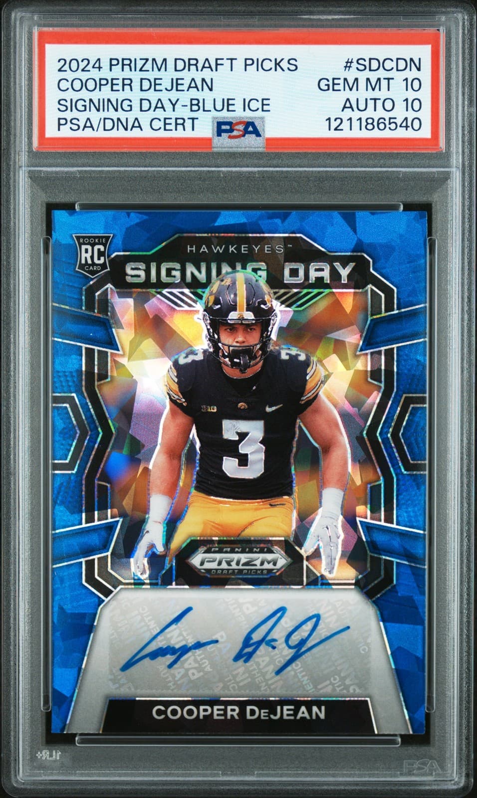 Cooper DeJean Panini Prizm Draft Picks Signing Day #SDCDN Blue Ice