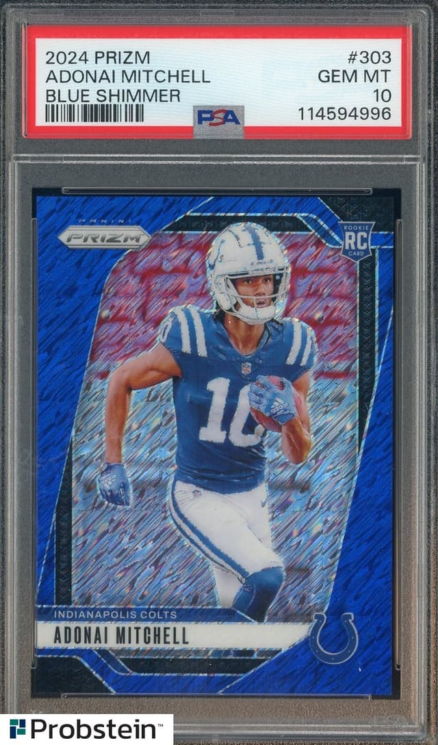 Adonai Mitchell Panini Prizm #303 Blue Shimmer