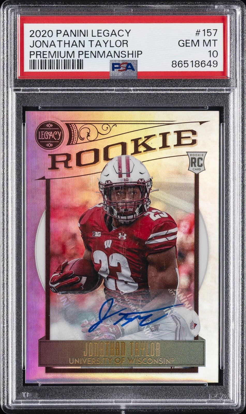 Jonathan Taylor Panini Legacy #157 Premium Penmanship