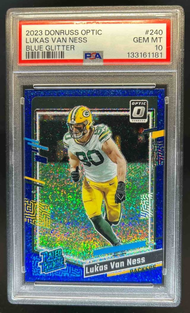 Lukas Van Ness Panini Donruss Optic #240 Blue Glitter