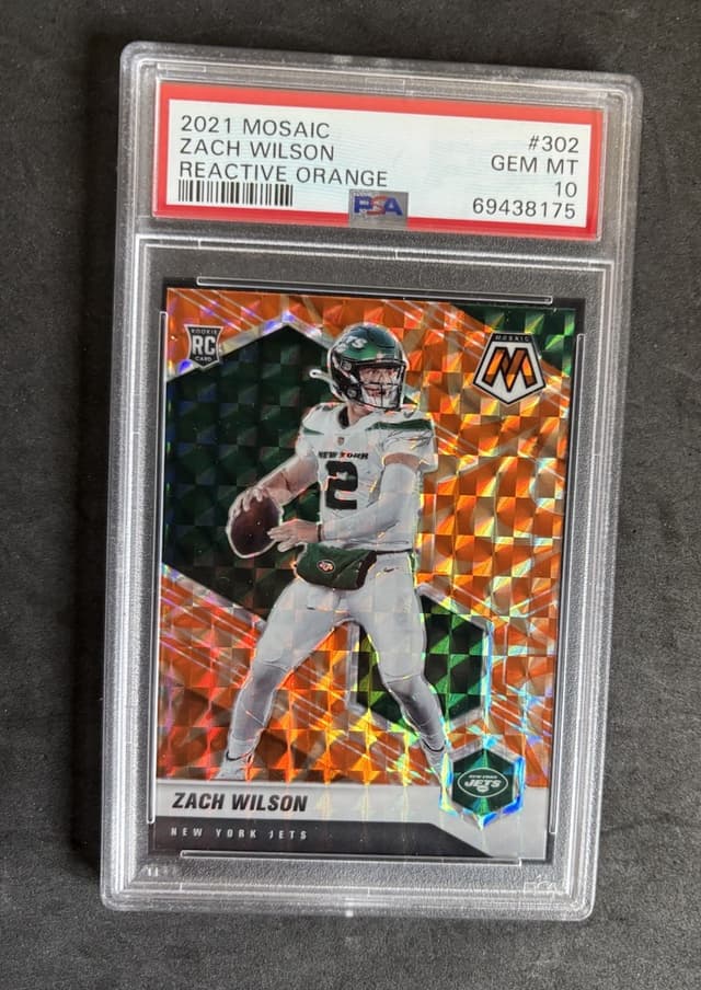 Zach Wilson Panini Mosaic #302 Reactive Orange