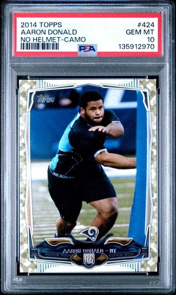 Aaron Donald Topps #424 No Helmet-Camo