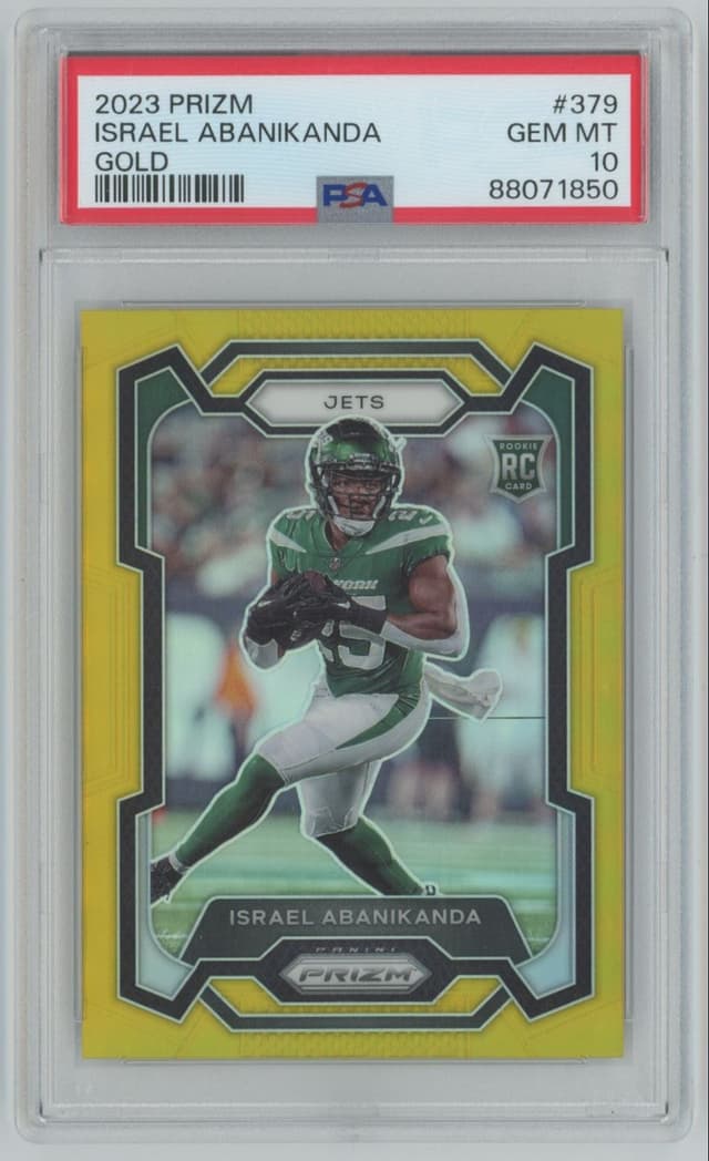 Israel Abanikanda Panini Prizm #379 Gold