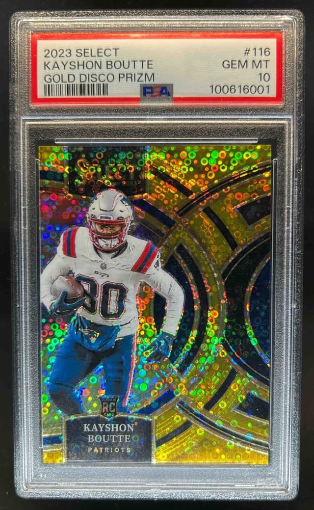 Kayshon Boutte Panini Select #116 Gold Disco Prizm