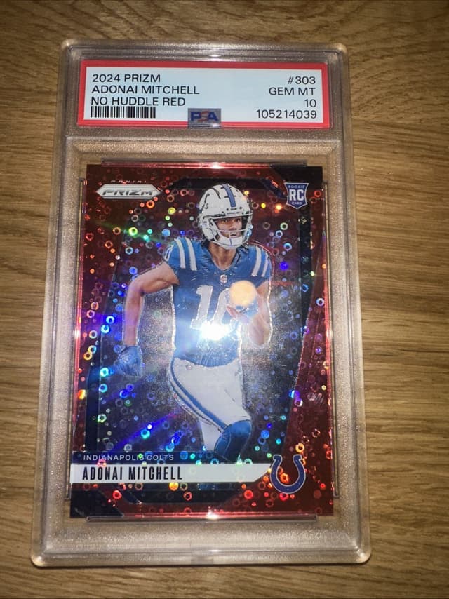 Adonai Mitchell Panini Prizm #303 No Huddle Red