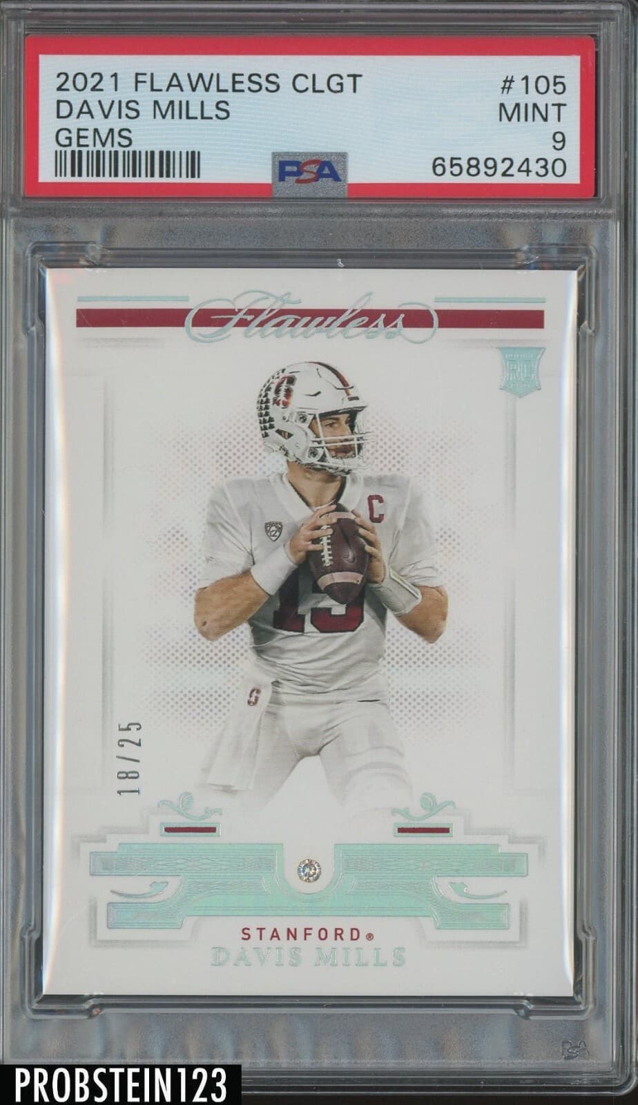 Davis Mills Panini Flawless Collegiate #105 Base