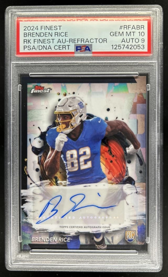 Brenden Rice Topps Finest Rookie Finest Autographs #RFABR Refractor