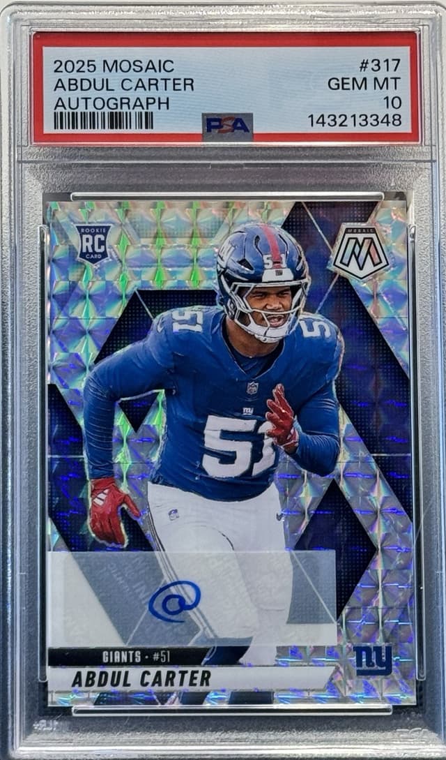 Abdul Carter Panini Mosaic #317 Autograph