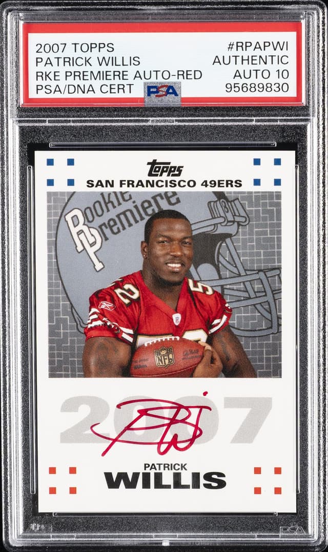 Patrick Willis Topps Rookie Premiere Autograph #RPAPWI Red