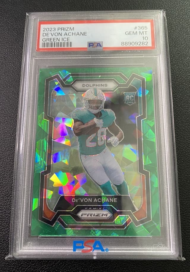 De'Von Achane Panini Prizm #365 Green Ice