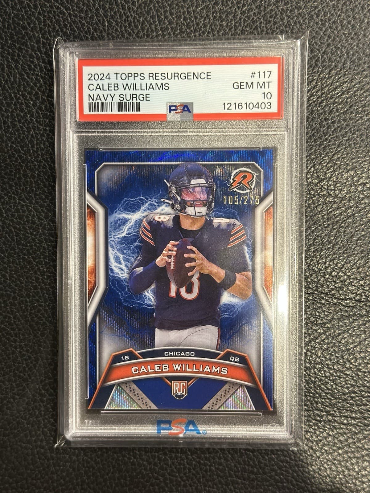 Caleb Williams Topps Resurgence #117 Navy Surge