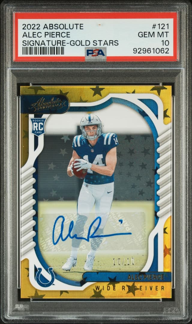 Alec Pierce Panini Absolute #121 Signature-Gold Stars