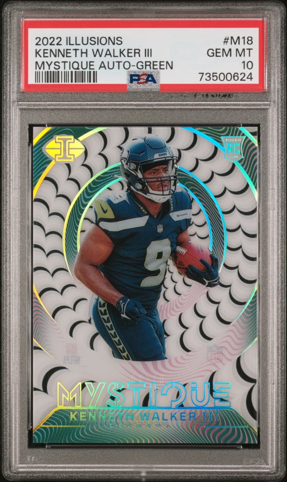 Kenneth Walker III Panini Illusions Mystique #M18 Green