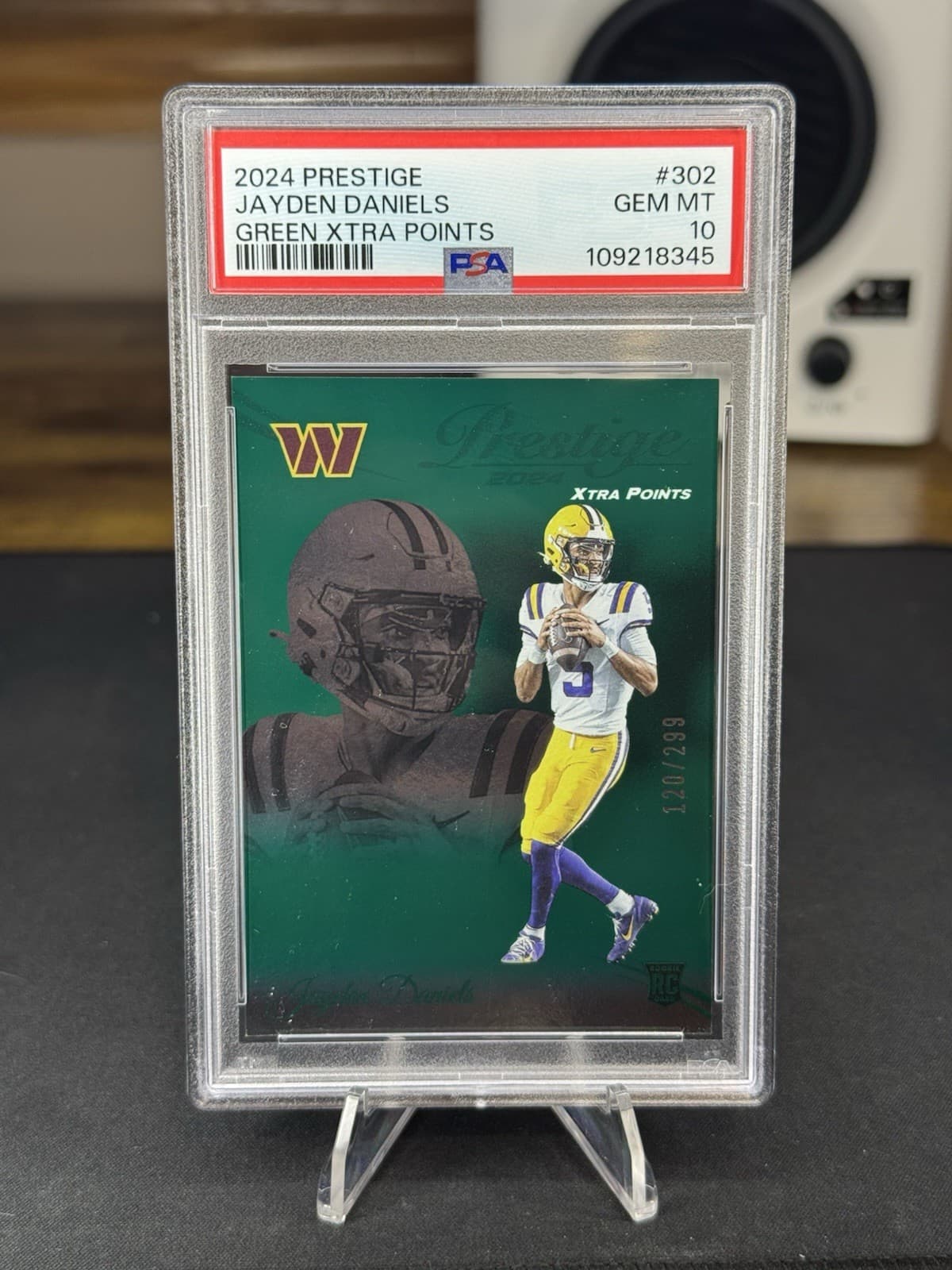 Jayden Daniels Panini Prestige #302 Green Xtra Points