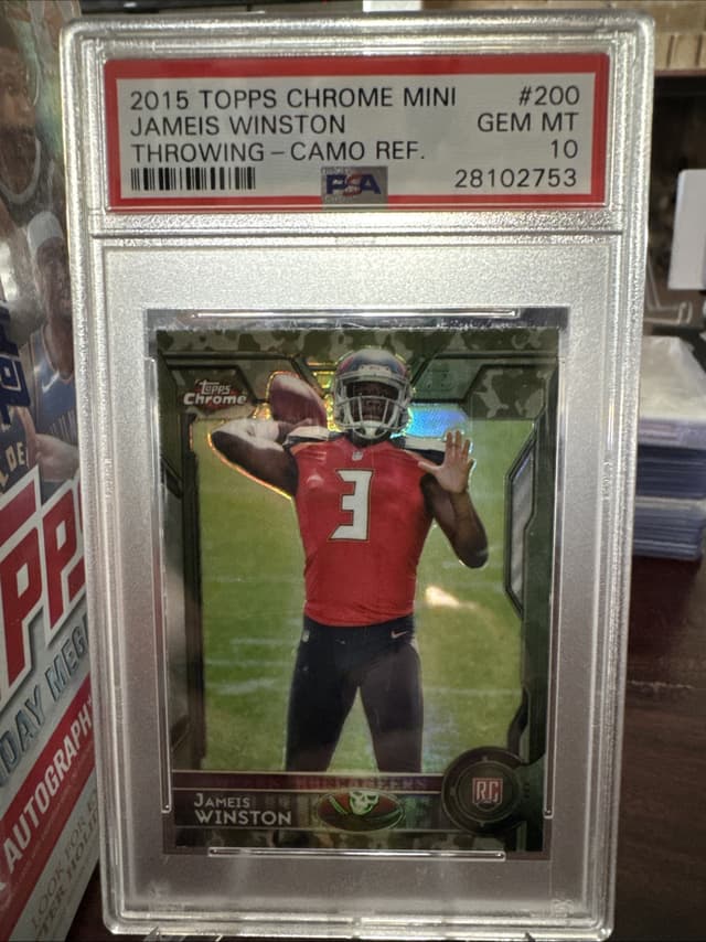 Jameis Winston Topps Chrome Mini #200 Throwing-Camo Refractor