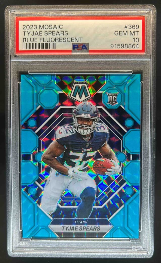 Tyjae Spears Panini Mosaic #369 Blue Fluorescent
