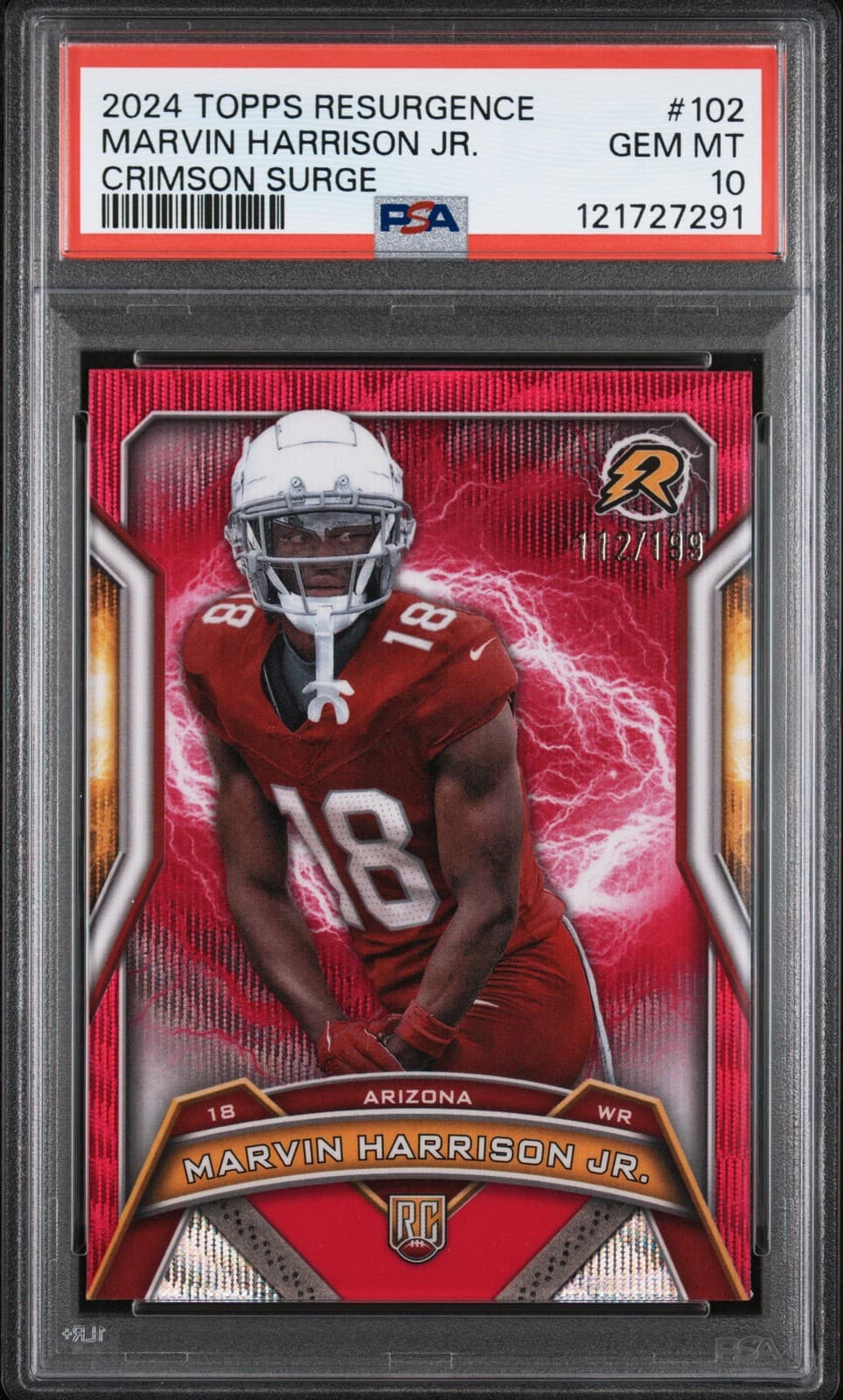 Marvin Harrison Jr. Topps Resurgence #102 Crimson Surge