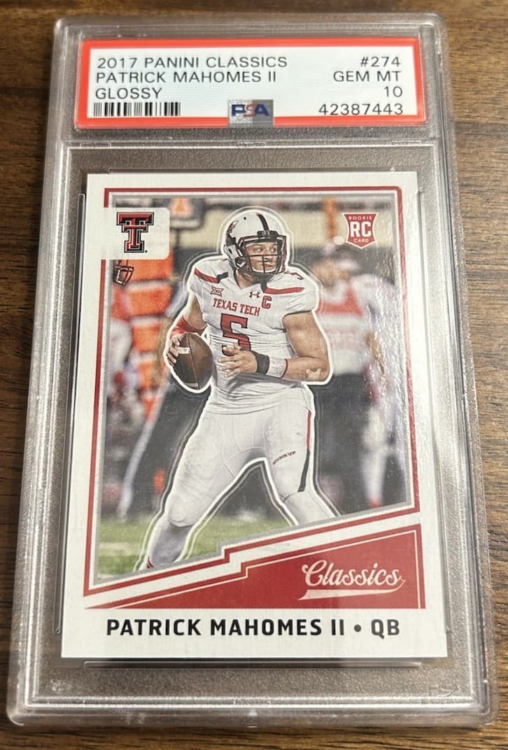 Patrick Mahomes Panini Classics #274 Glossy