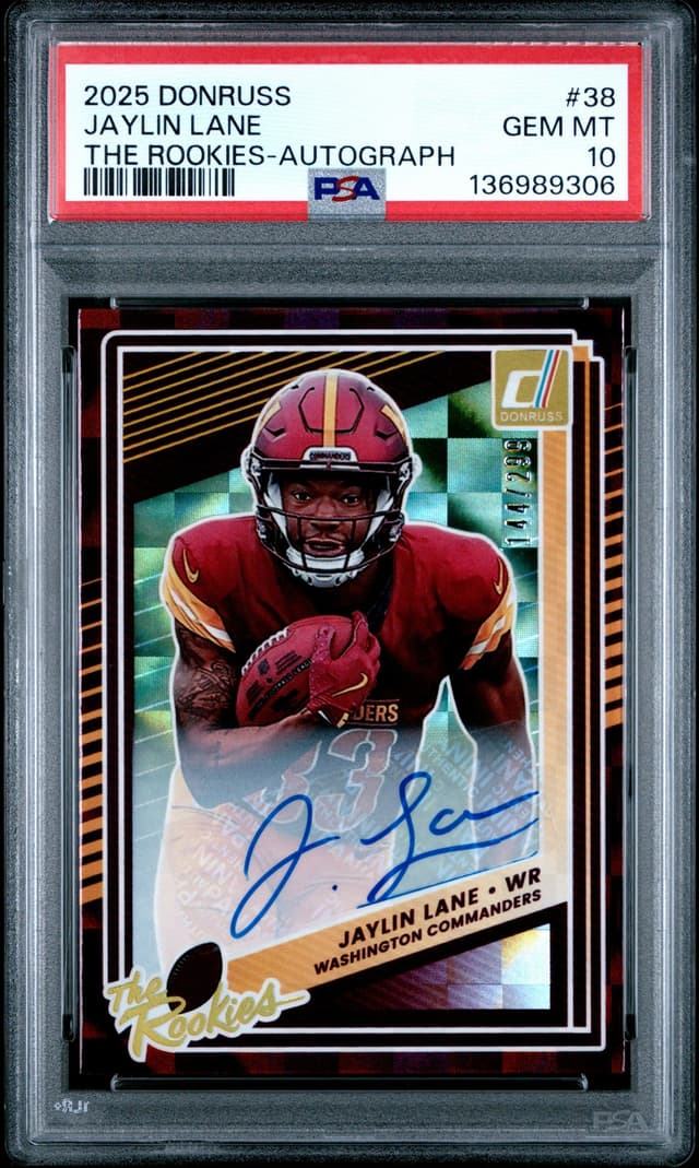 Jaylin Lane Panini Donruss the Rookies #38 Autograph