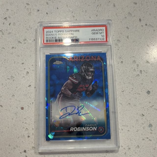 Darius Robinson Topps Chrome Sapphire Rookie Autographs #RADRO Base