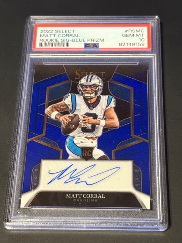 Matt Corral Panini Select Rookie Signatures #RSMC Blue Prizm