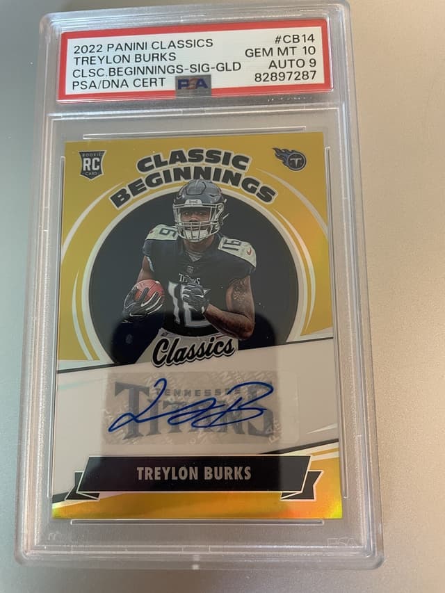 Treylon Burks Panini Classics Classic Beginnings #CB14 Signature-Gold
