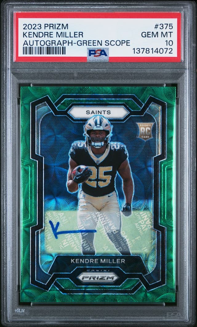 Kendre Miller Panini Prizm #375 Autograph-Green Scope