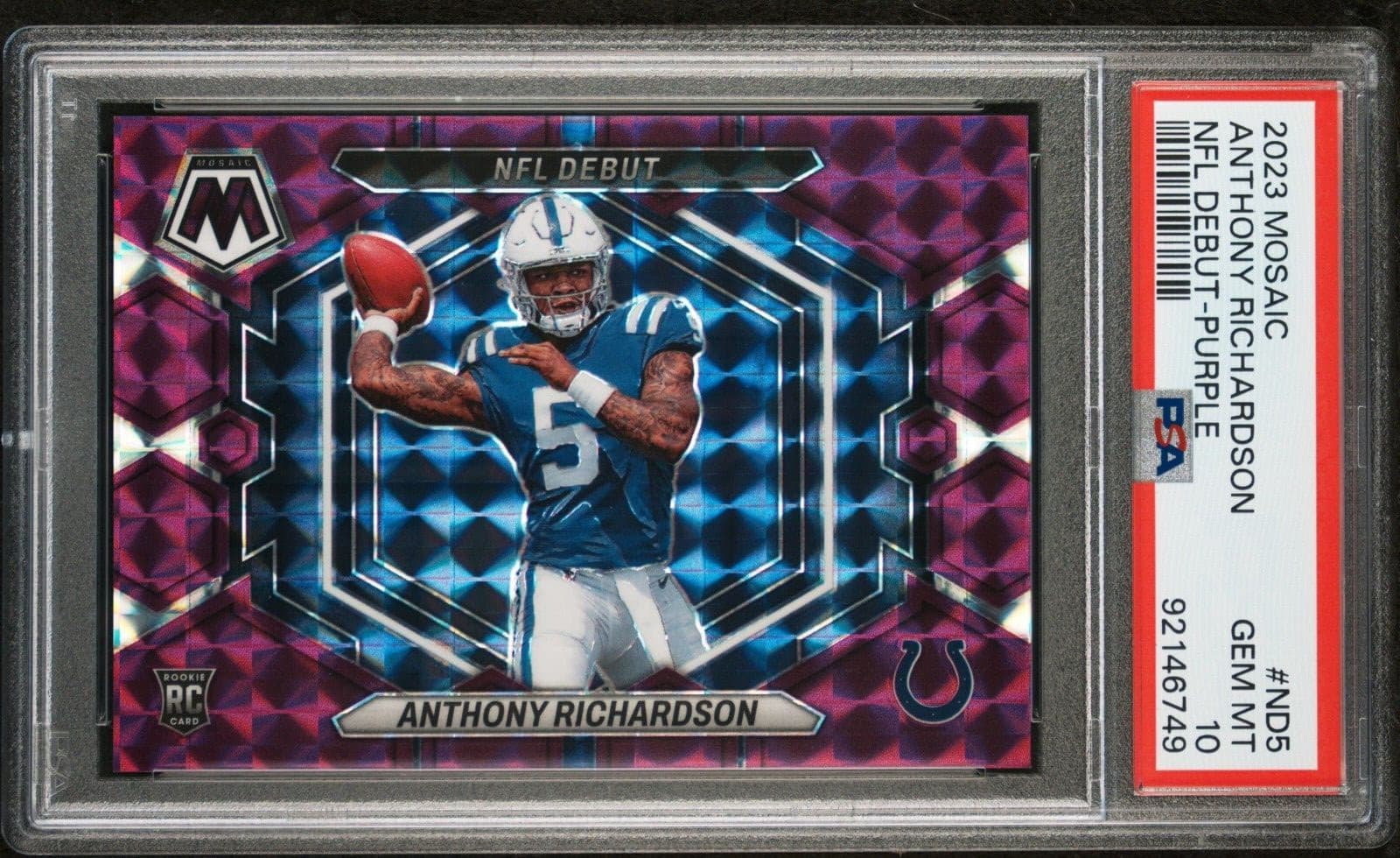 Anthony Richardson Panini Mosaic NFL Debut #ND5 Purple